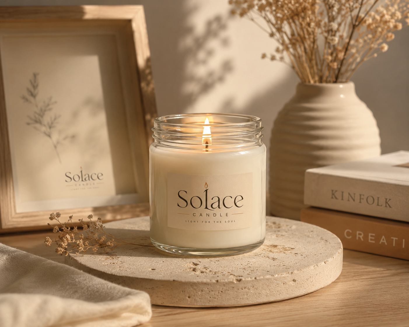 sản phẩm nến thơm handmade tại solace candle